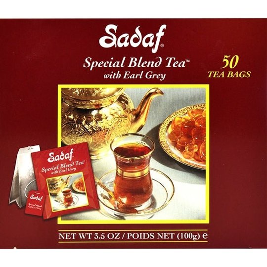 Sadaf Special Blend Tea with Earl Grey | Foil Tea Bags - 50 Count