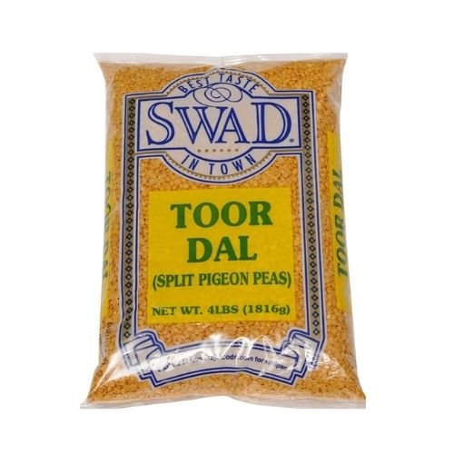 Swad Toor Dal Split Pigeon Peas Premium Quality Best Taste 4lbs (1.81kg)