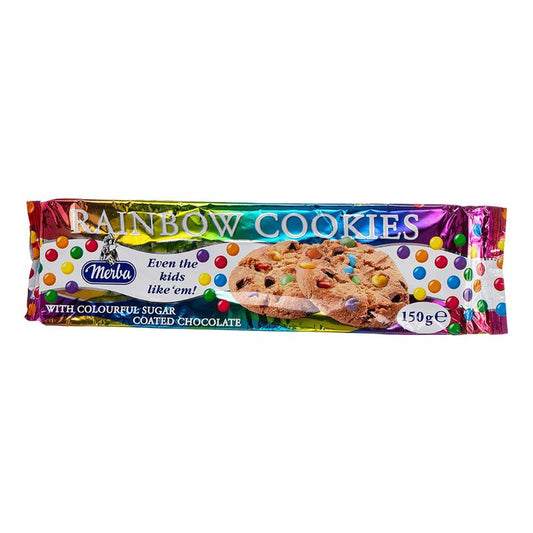 MERBA COOKIES RAINBOW  WITH COLOURFUL SUGAR 150 GM