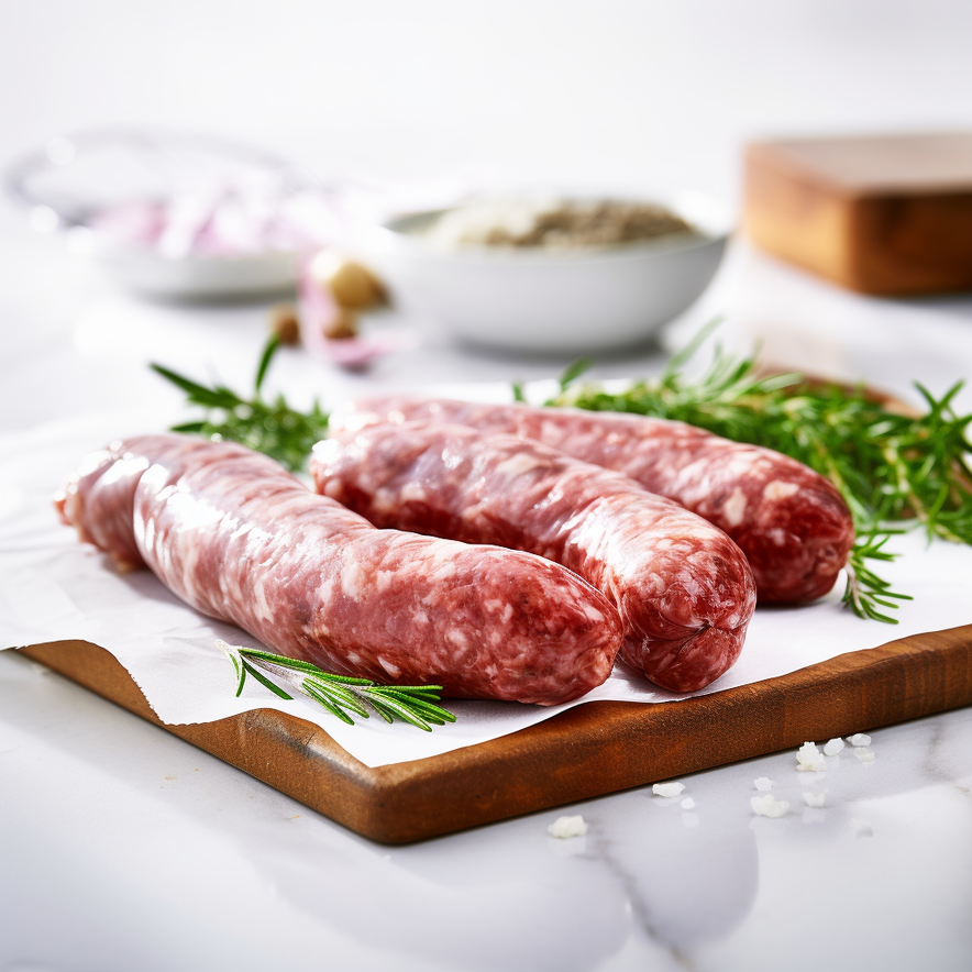 Halal Beef & Lamb "Makanek" Breakfast Sausage | Approx. 1lbs | Seasoned And Ready To Cook |
