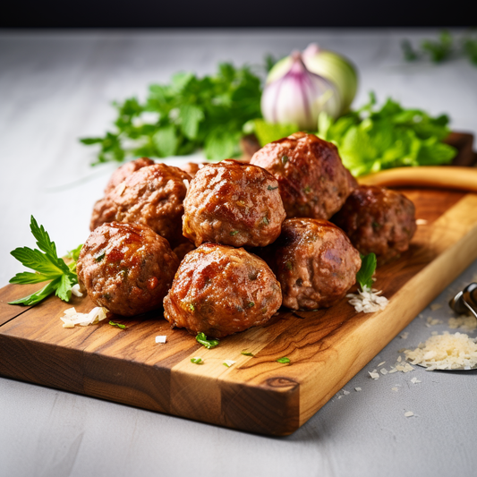 Beef & Chicken Meatballs | 100% Halal-certified Beef & Chicken | Seasoned & Ready To Cook |