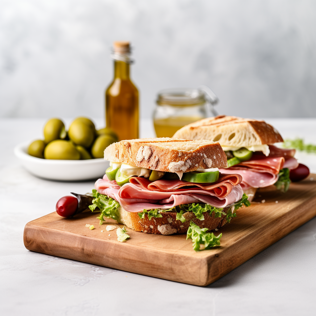 Halal Beef Mortadella Bologna with Olives | High Quality | Perfect For Sandwiches |