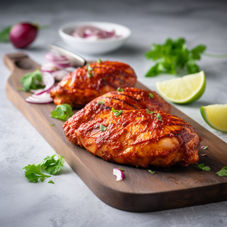 Halal Marinated Tikka Chicken Breast | Seasoned And Prepped | Ready To Cook |