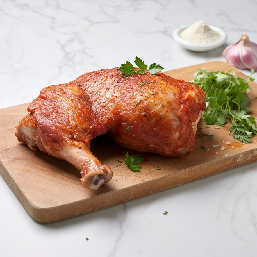 Halal Marinated Tandoori Chicken Leg Quarters | Seasoned And Prepped | Ready To Cook |