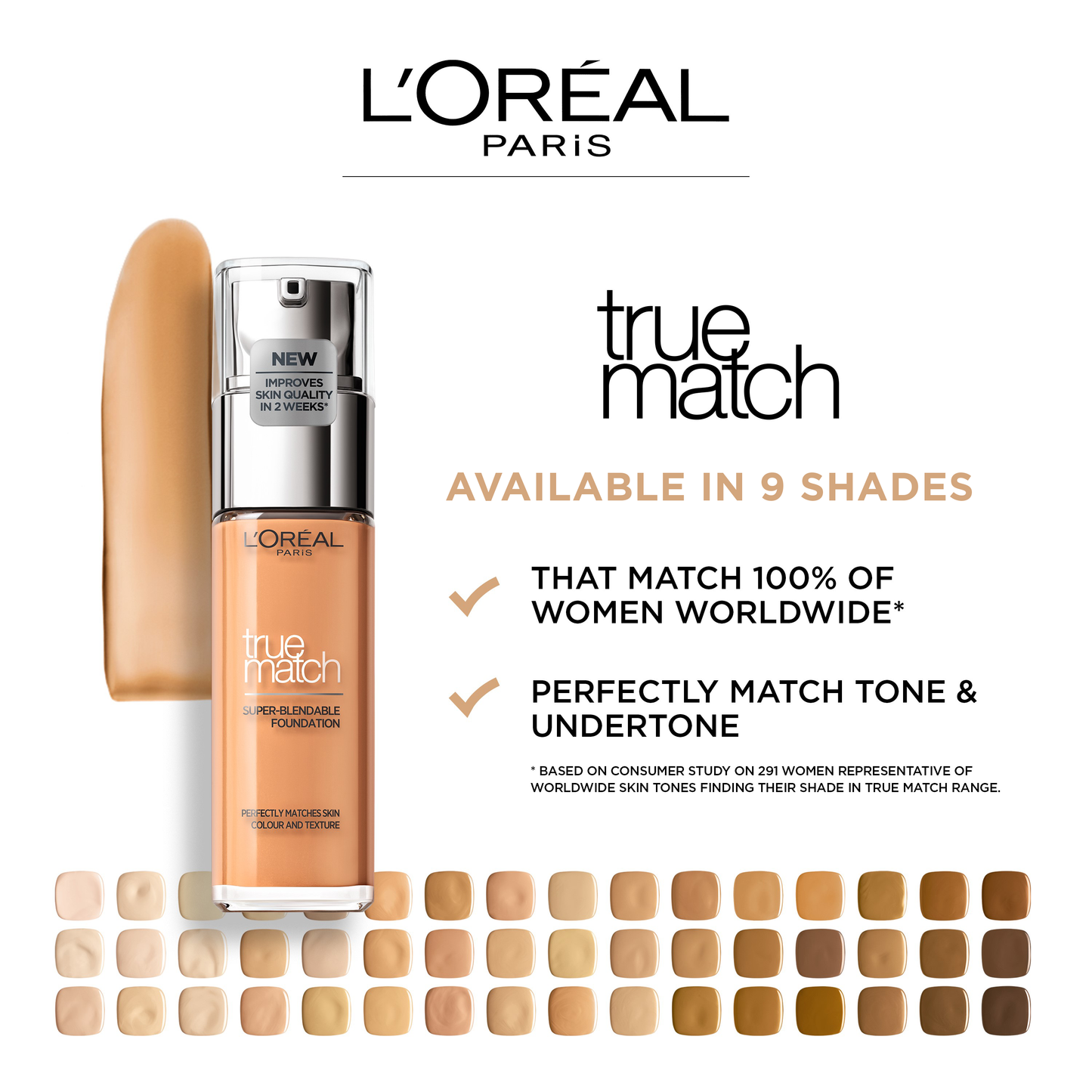 LOREAL TRUE MATCH FOUNDATION 2 R 2C VANILLA ROSE 30 ML